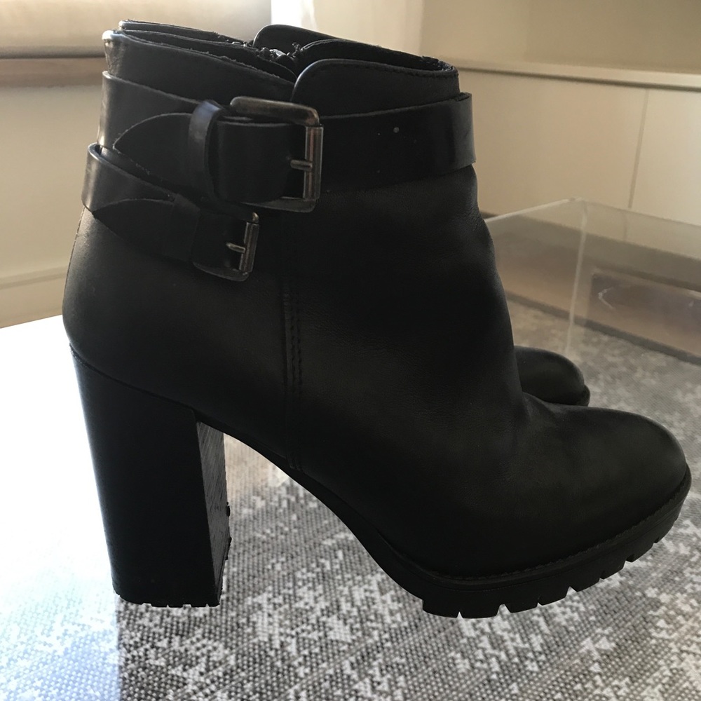 Dune leather combat boots